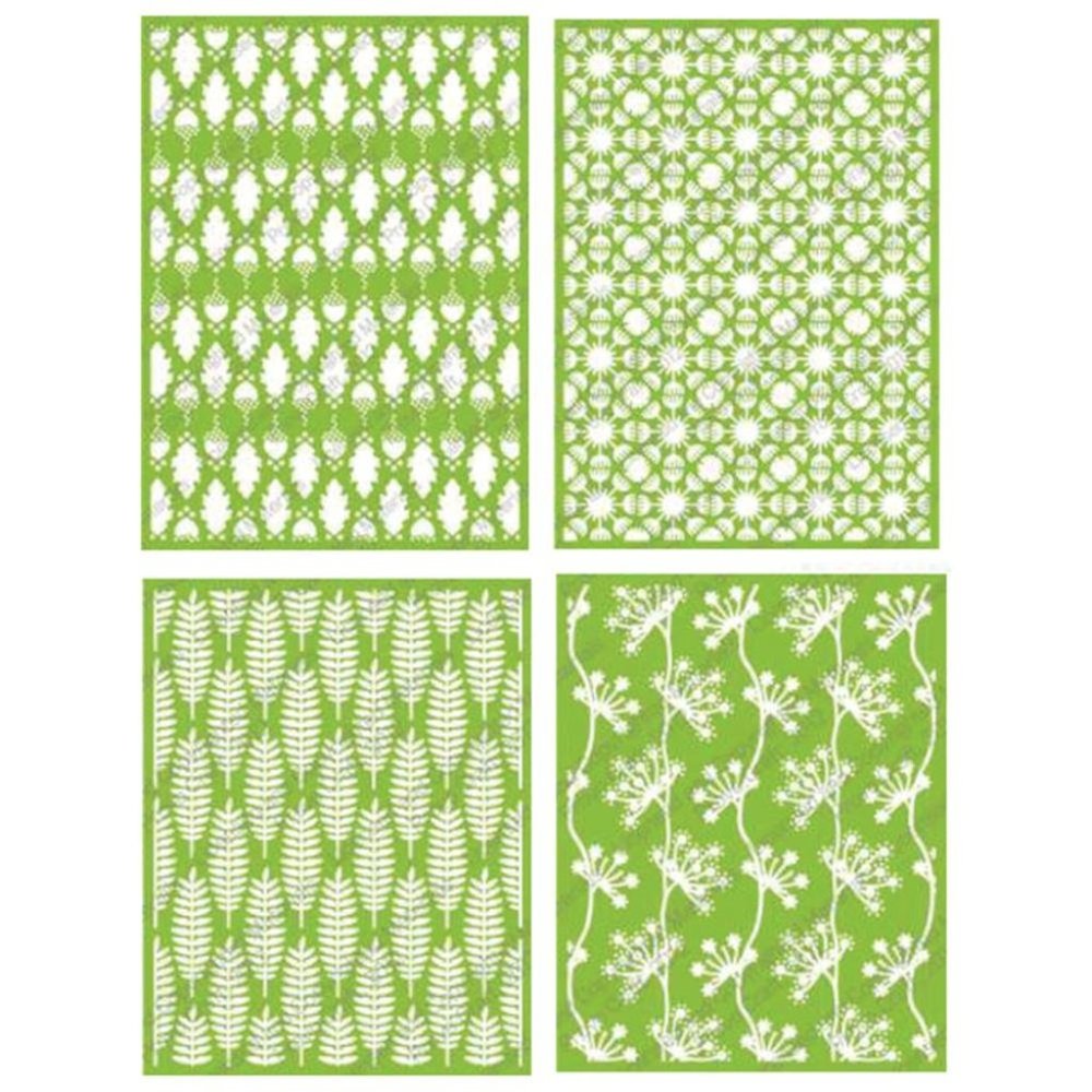 Cuttlebug 4-pc embossing folders - CONTEMPORARY NATURE SET